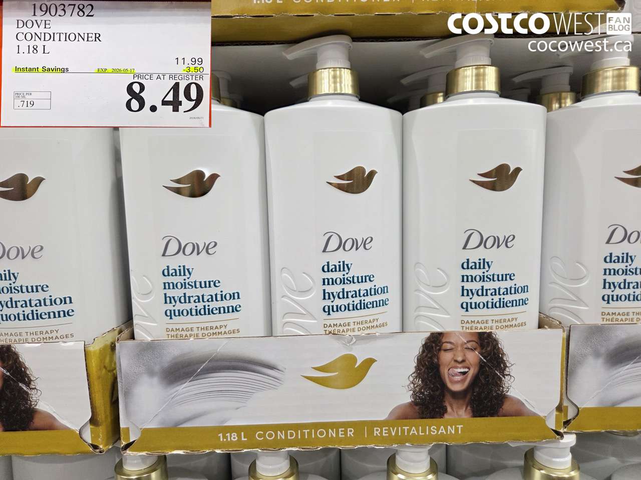 1903782 DOVE CONDITIONER 1.18 L ($3.50 INSTANT SAVINGS EXPIRES ON 2026-05-17) $8.49