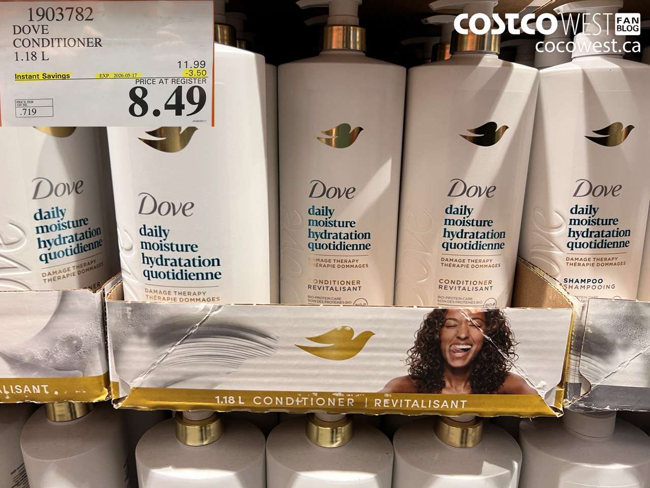 1903782 DOVE CONDITIONER 1.18 L ($3.50 INSTANT SAVINGS EXPIRES ON 2026-05-17) $8.49