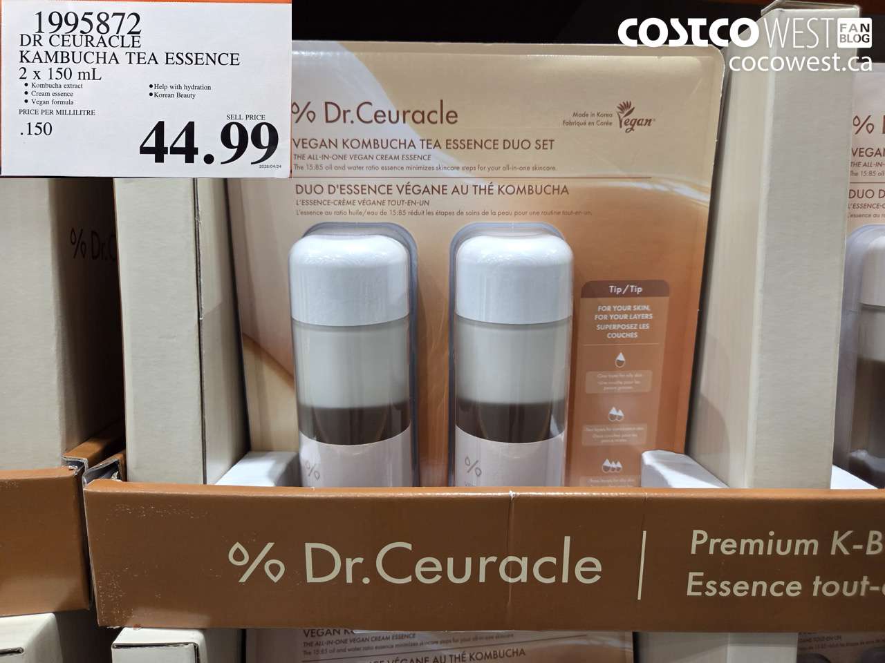 1995872 DR CEURACLE KAMBUCHA TEA ESSENCE 2 X 150 ML $44.99