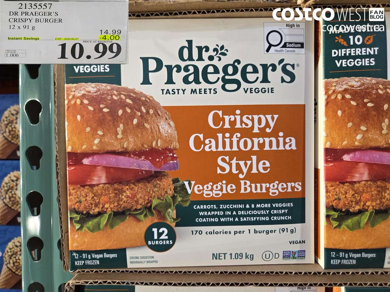 2135557 DR PRAEGER'S CRISPY BURGER 12 X 91 G ($4.00 INSTANT SAVINGS EXPIRES ON 2026-06-07) $10.99