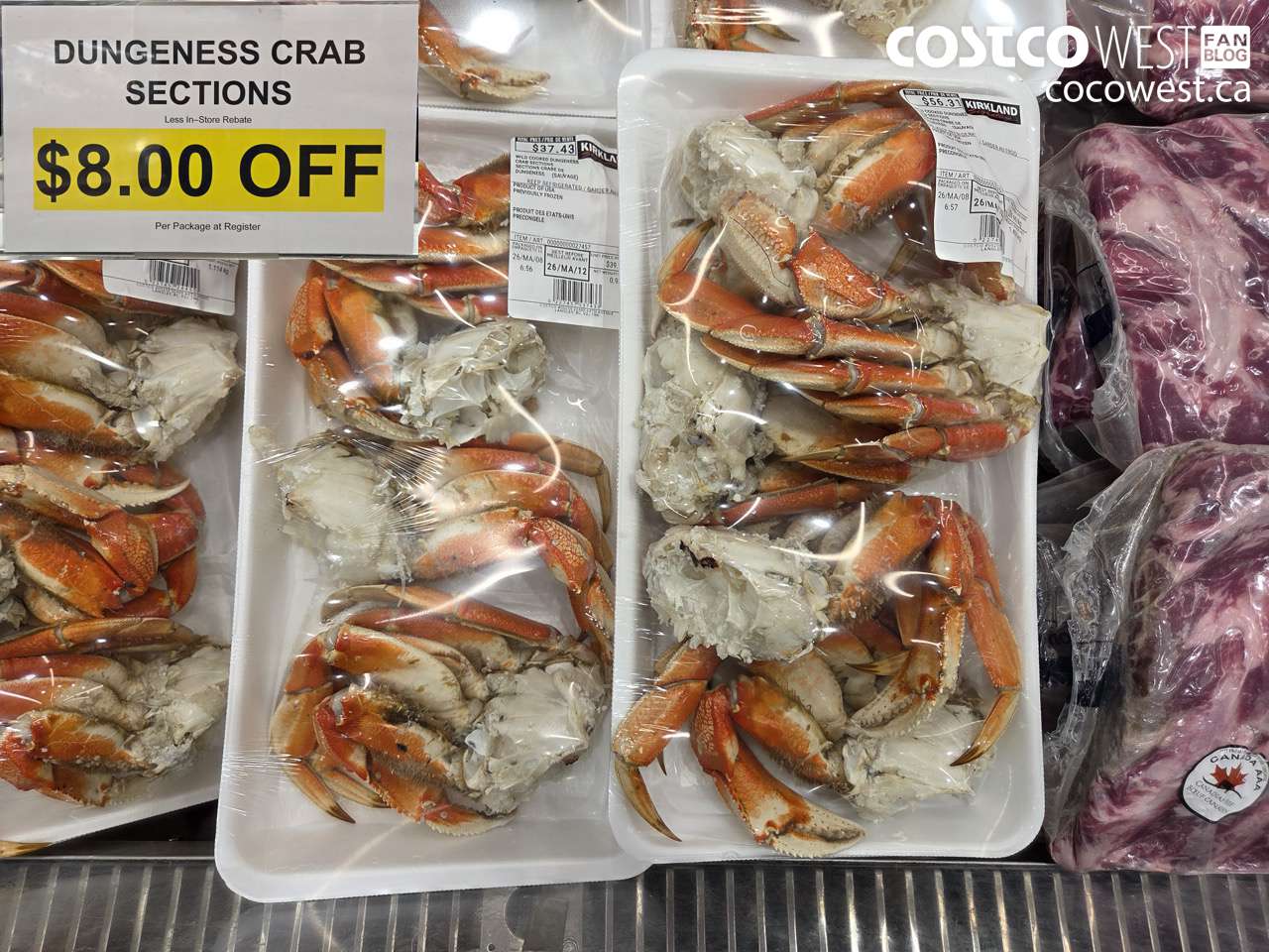 27457 DUNGENESS CRAB SECTIONS ($8.00 INSTANT SAVINGS)