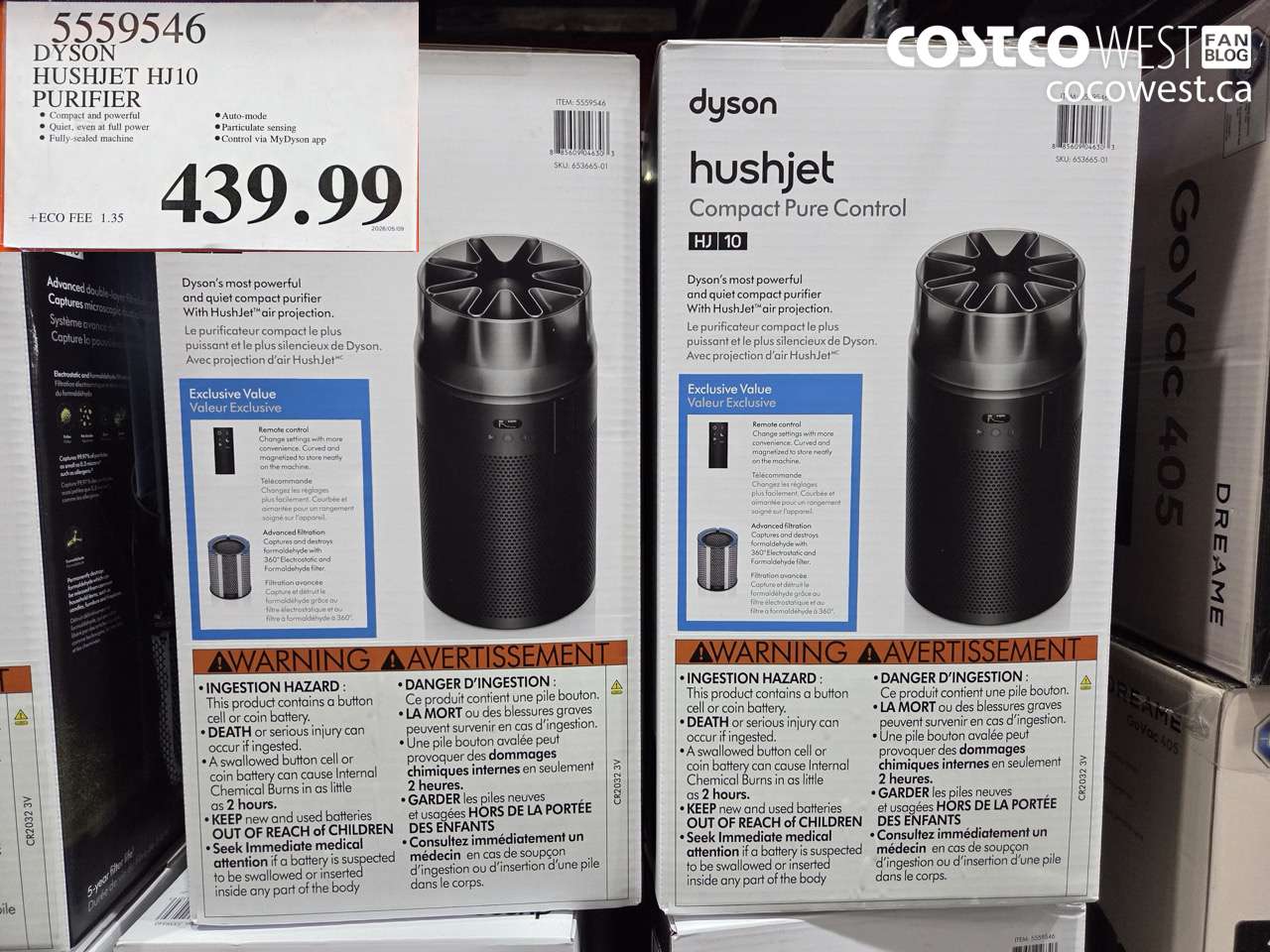5559546 DYSON HUSHJET HJ10 PURIFIER $439.99