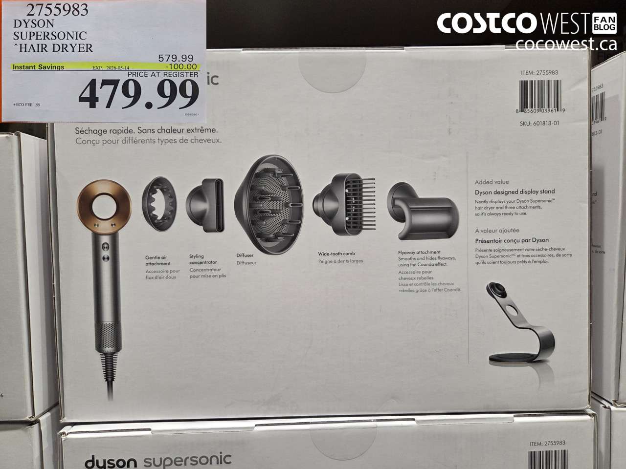 2755983 DYSON SUPERSONIC HAIR DRYER ($100.00 INSTANT SAVINGS EXPIRES ON 2026-05-14) $479.99