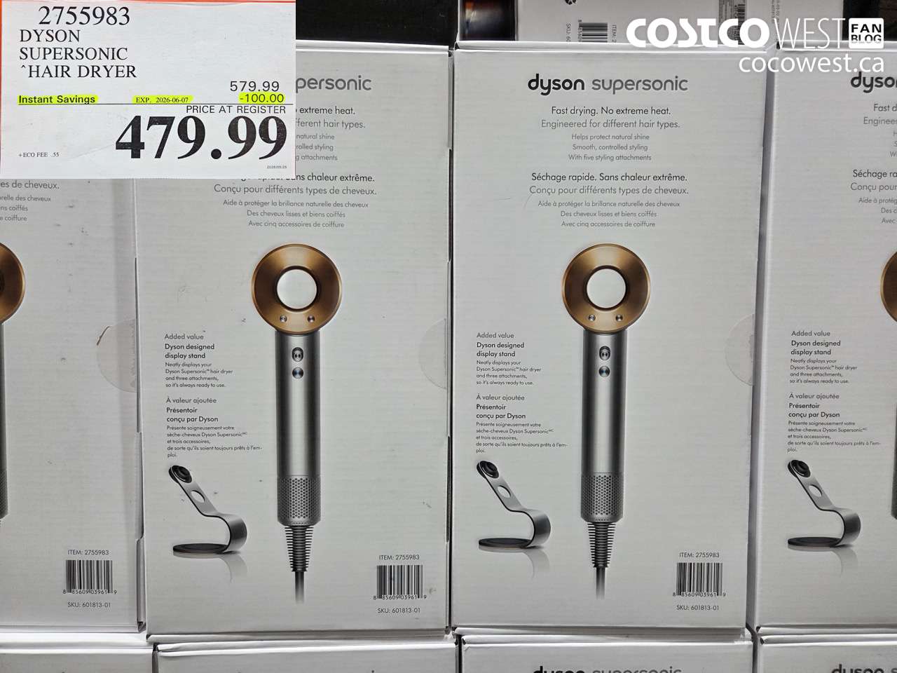 2755983 DYSON SUPERSONIC HAIR DRYER ($100.00 INSTANT SAVINGS EXPIRES ON 2026-06-07) $479.99