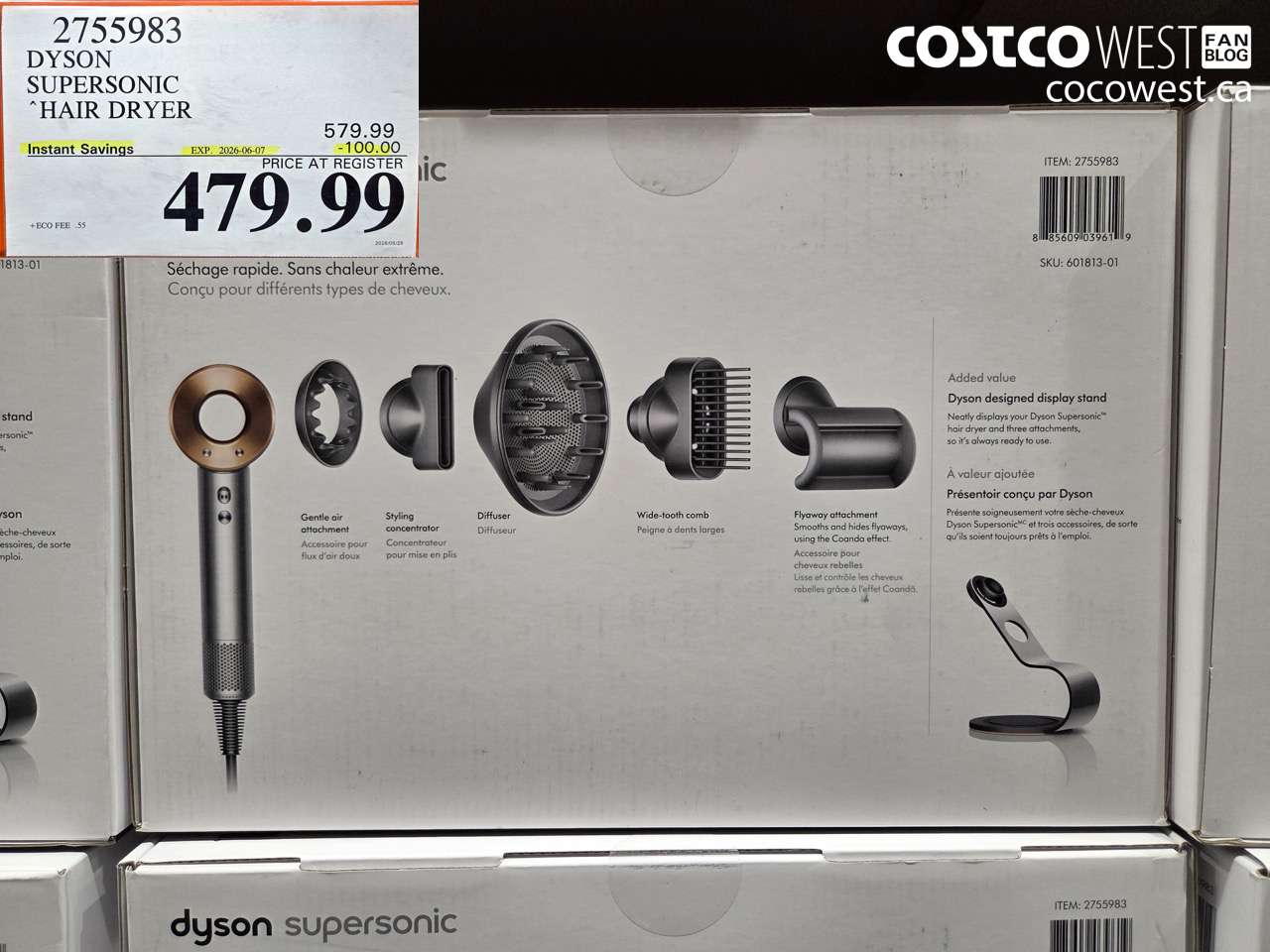 2755983 DYSON SUPERSONIC HAIR DRYER ($100.00 INSTANT SAVINGS EXPIRES ON 2026-06-07) $479.99