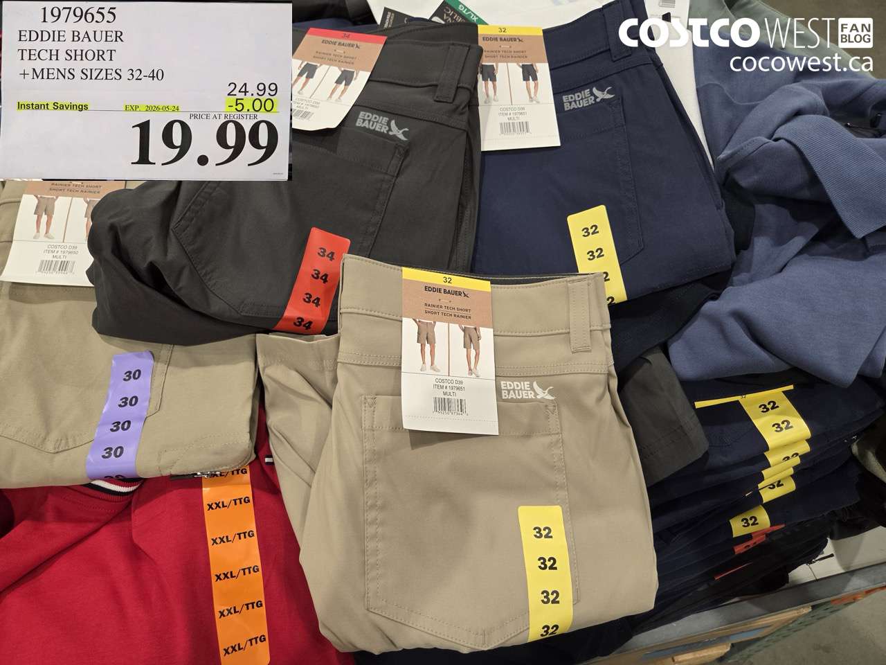 1979655 EDDIE BAUER TECH SHORT + MENS SIZES 32-40 ($5.00 INSTANT SAVINGS EXPIRES ON 2026-05-24) $19.99