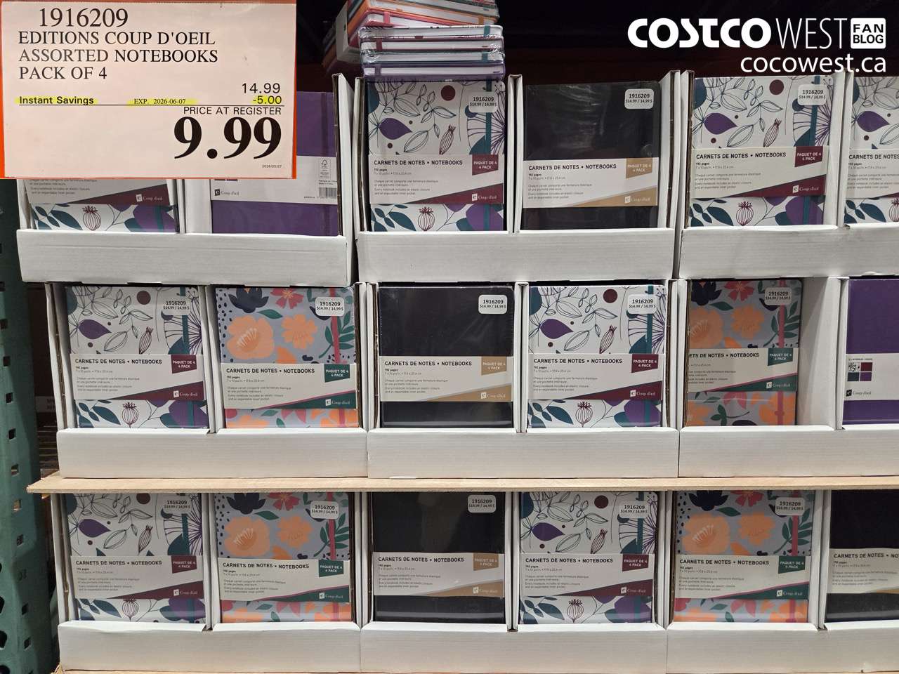1916209 EDITIONS COUP D'OEIL ASSORTED NOTEBOOKS PACK OF 4 ($5.00 INSTANT SAVINGS EXPIRES ON 2026-06-07) $9.99