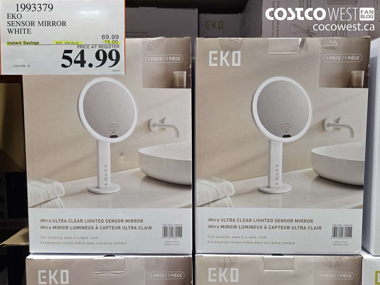 1993379 EKO SENSOR MIRROR WHITE ($15.00 INSTANT SAVINGS EXPIRES ON 2026-05-10) $54.99