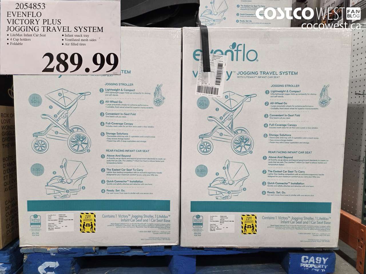 2054853 EVENFLO VICTORY PLUS JOGGING TRAVEL SYSTEM $289.99