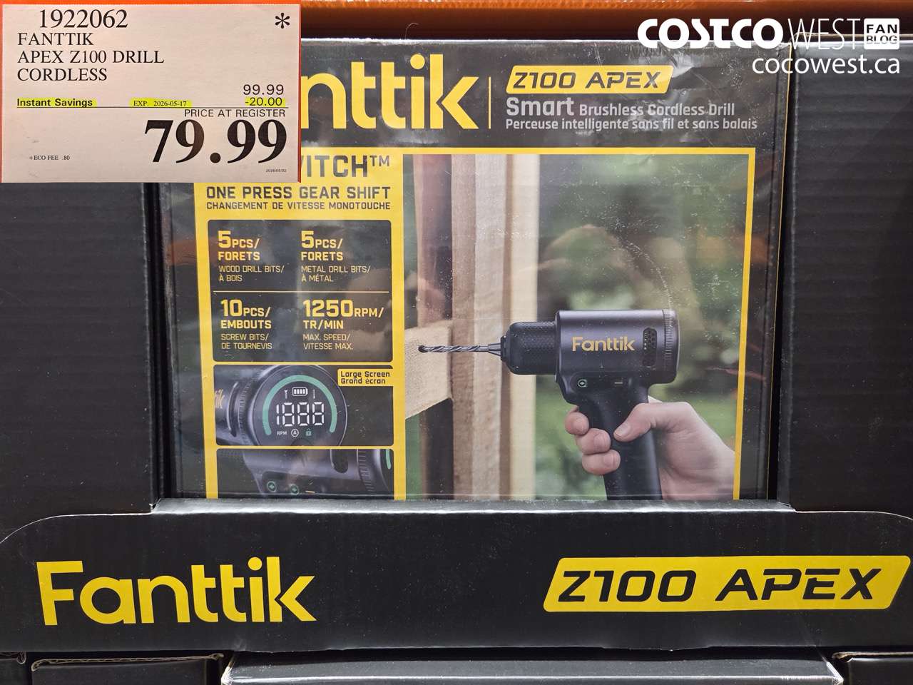 1922062 FANTTIK APEX Z100 DRILL CORDLESS ($20.00 INSTANT SAVINGS EXPIRES ON 2026-05-17) $79.99