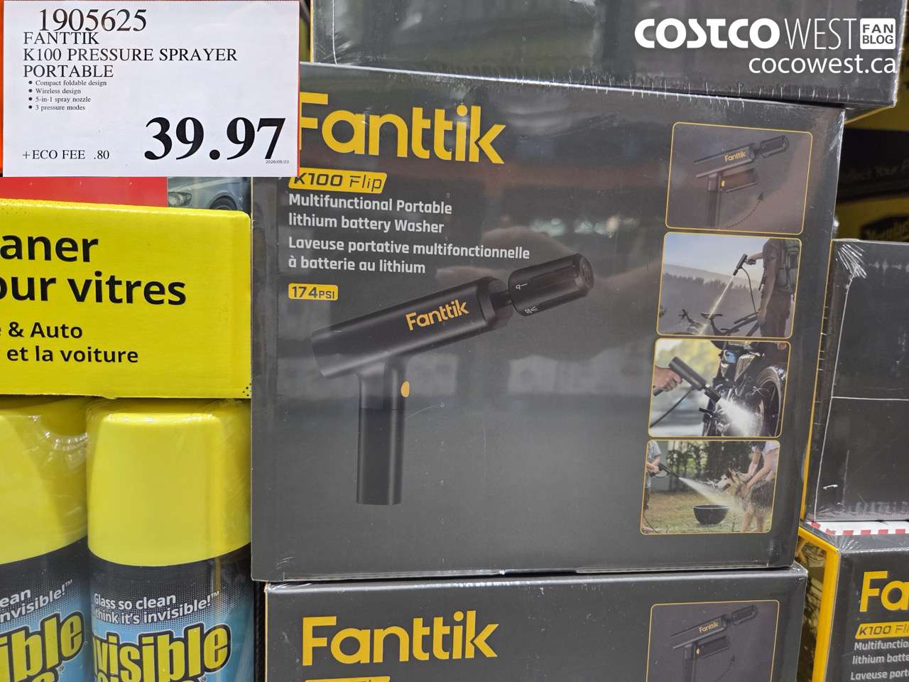 1905625 FANTTIK K100 PRESSURE SPRAYER PORTABLE $39.97