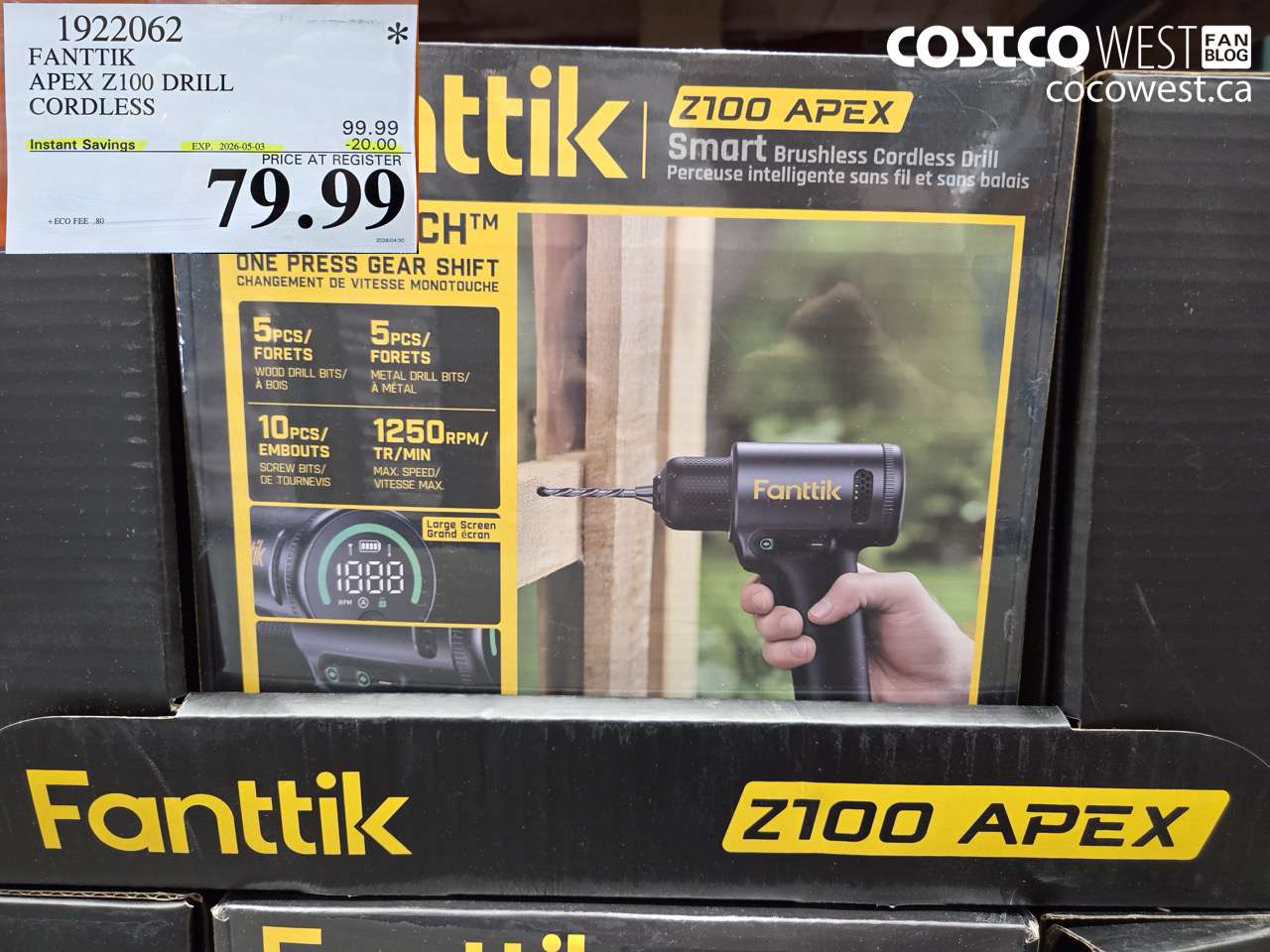 1922062 FANTTK APEX Z100 DRILL CORDLESS ($20.00 INSTANT SAVINGS EXPIRES ON 2026-05-03) $79.99