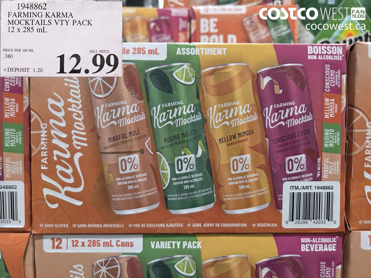 1948862 FARMING KARMA MOCKTAILS VTY PACK 12 X 285 ML $12.99