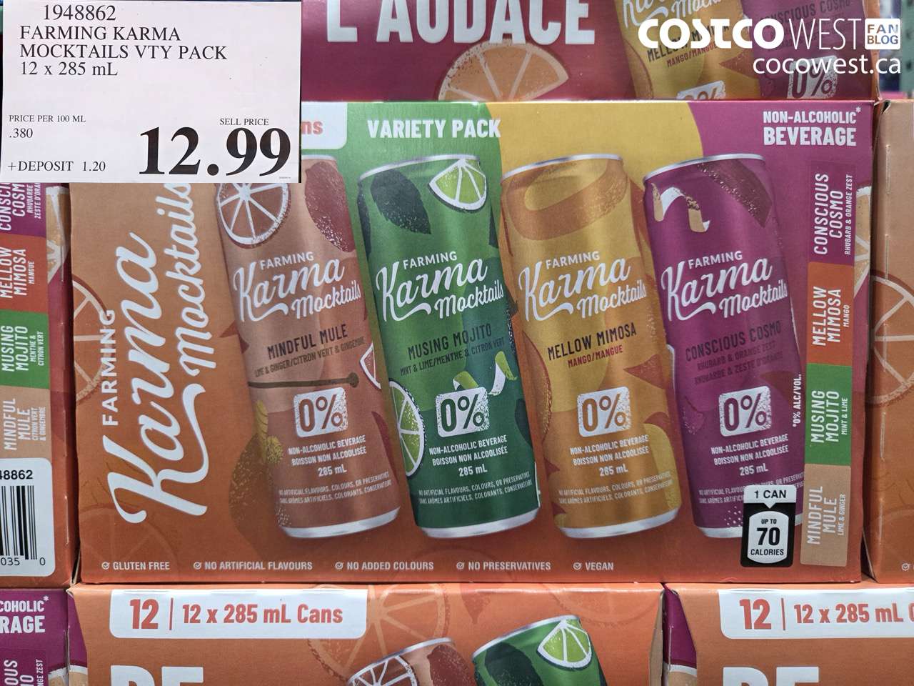 1948862 FARMING KARMA MOCKTAILS VTY PACK 12 X 285 ML $12.99