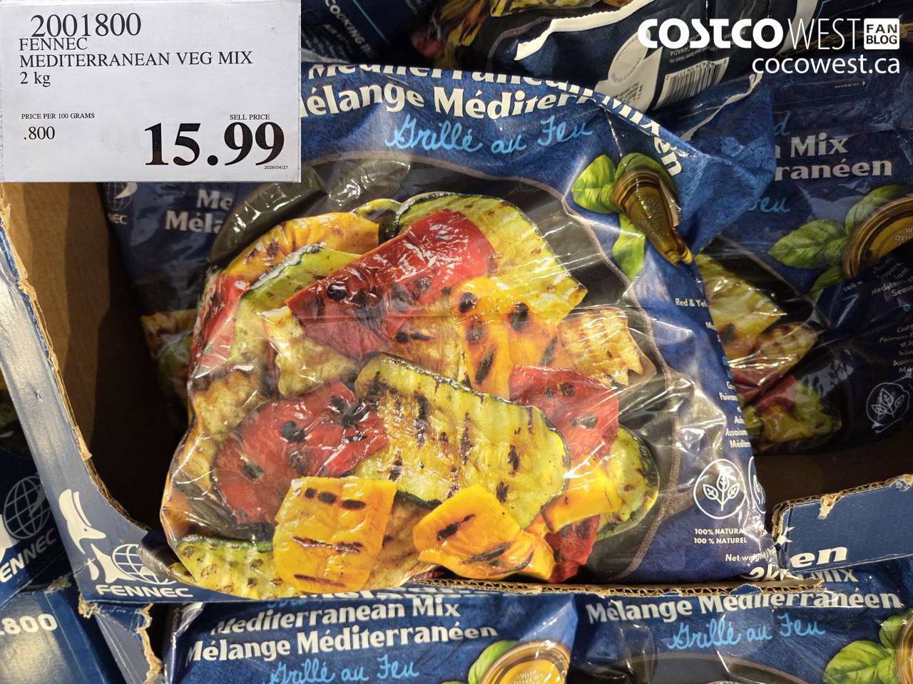 2001800 FENNEC MEDITERRANEAN VEG MIX 2 KG $15.99