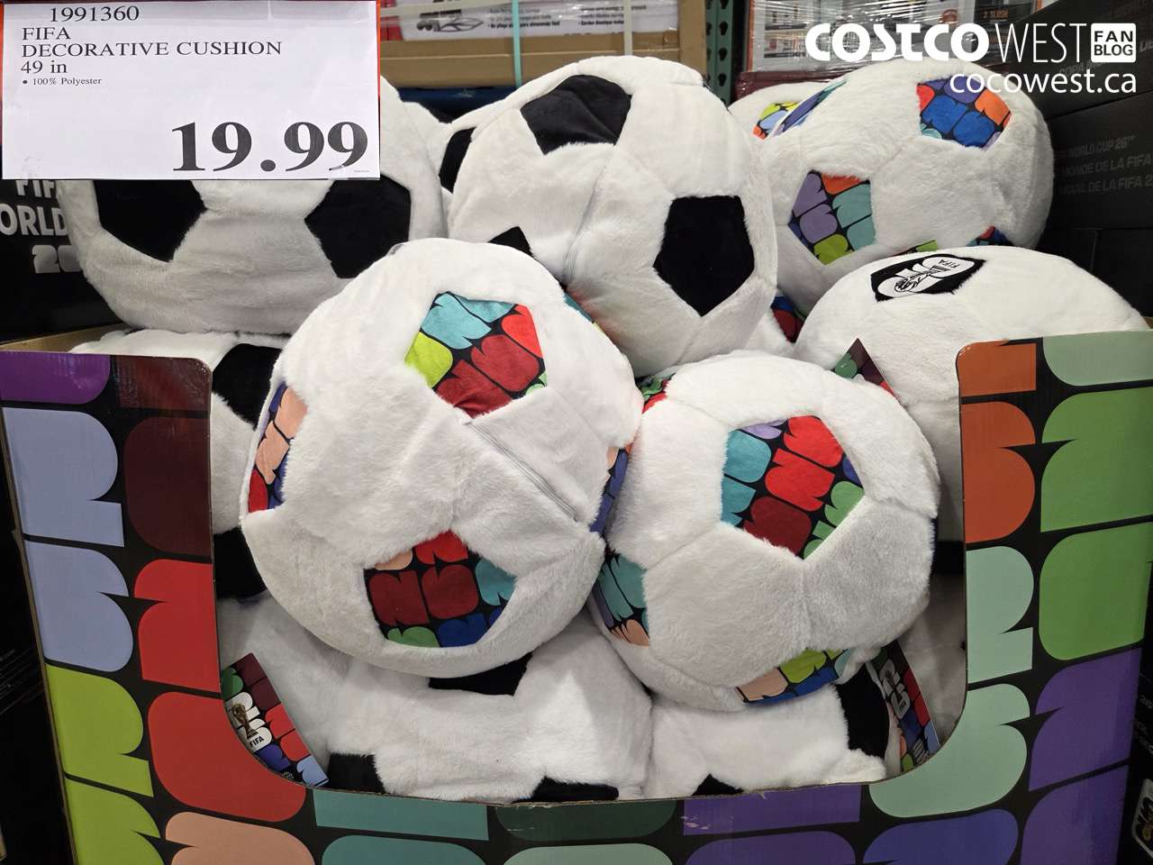 1991360 FIFA DECORATIVE CUSHION 49 IN $19.99