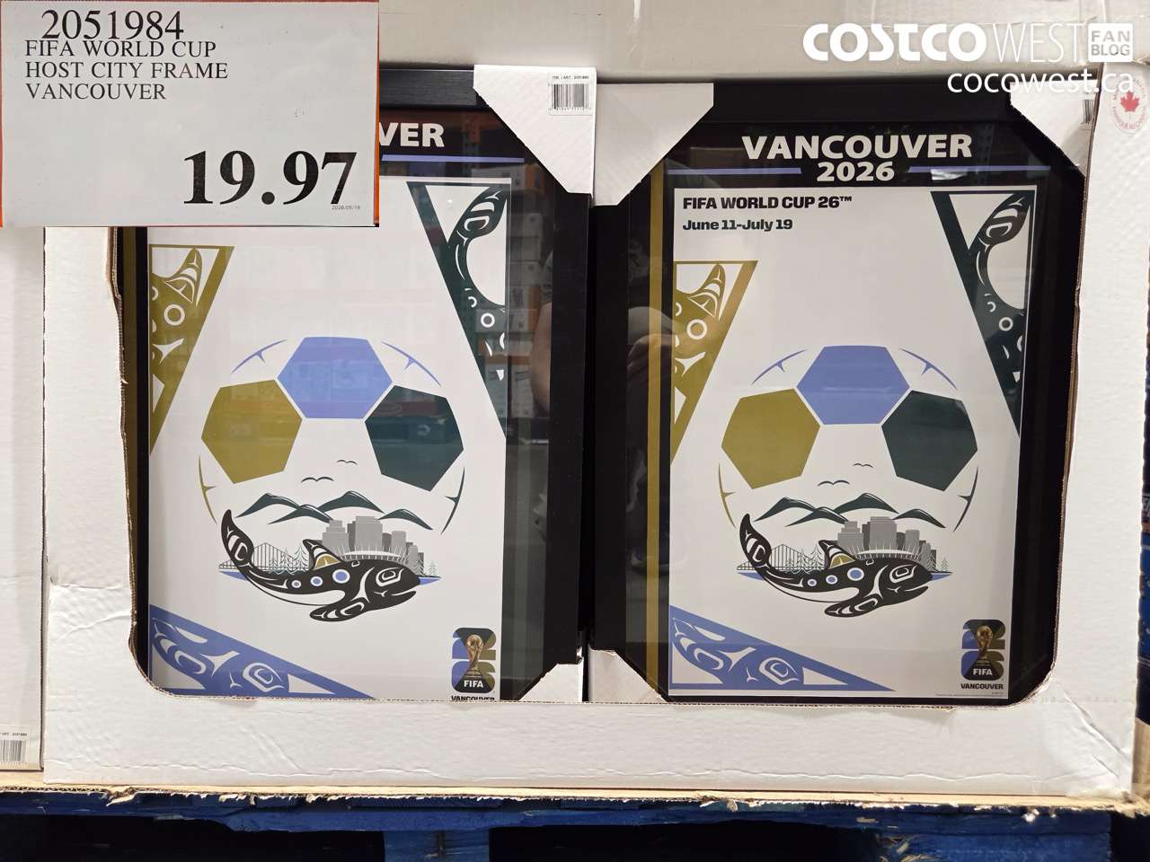 2051984 FIFA WORLD CUP HOST CITY FRAME VANCOUVER $19.97