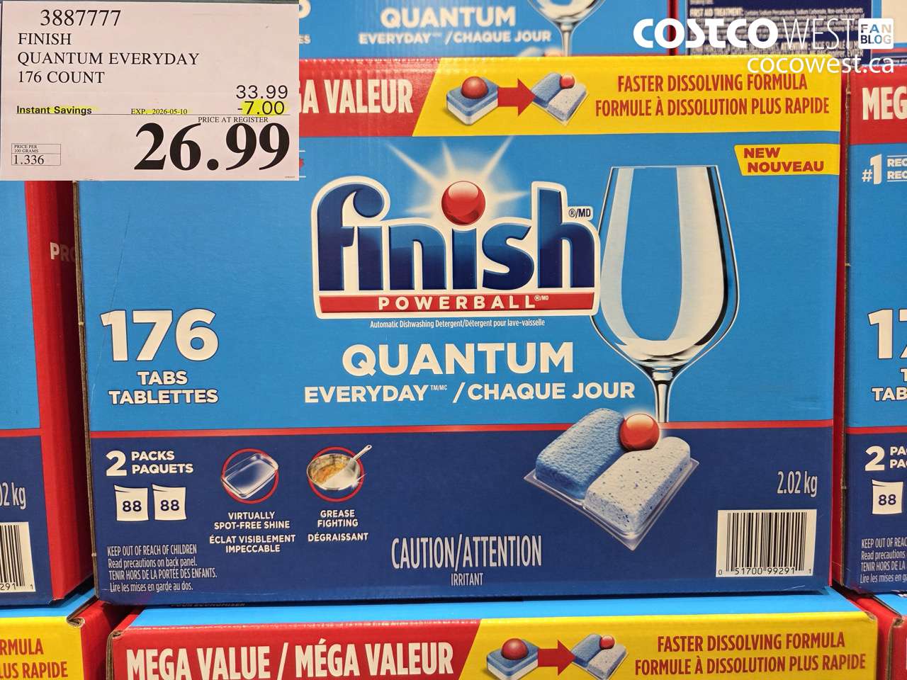 3887777 FINISH QUANTUM EVERYDAY 176 COUNT ($7.00 INSTANT SAVINGS EXPIRES ON 2026-05-10) $26.99
