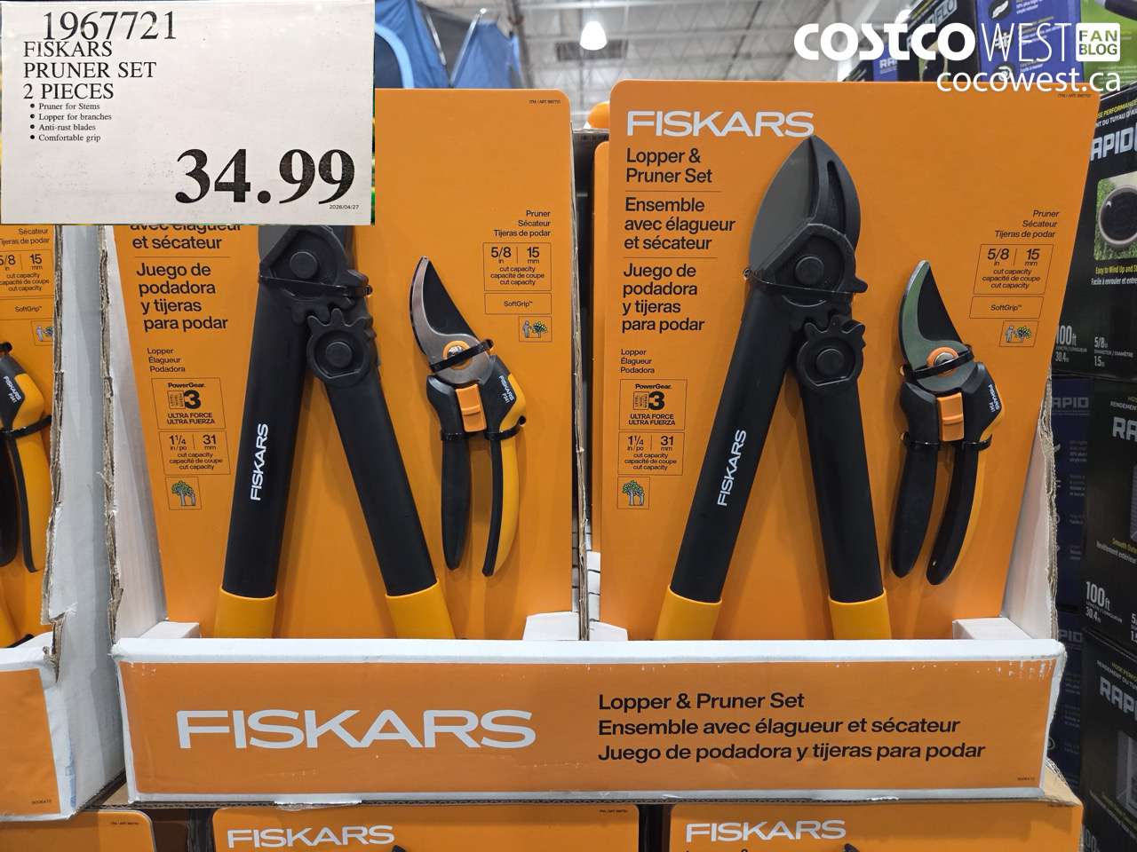 1967721 FISKARS PRUNER SET 2 PIECES $34.99
