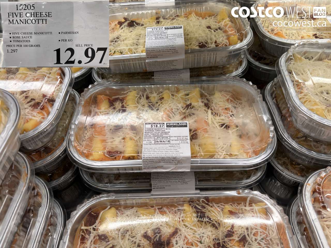 15205 FIVE CHEESE MANICOTTI $12.97