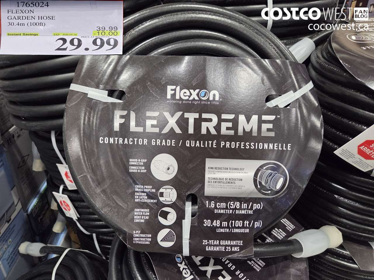1765024 FLEXON GARDEN HOSE 30.4M (100FT) ($10.00 INSTANT SAVINGS EXPIRES ON 2026-05-10) $29.99