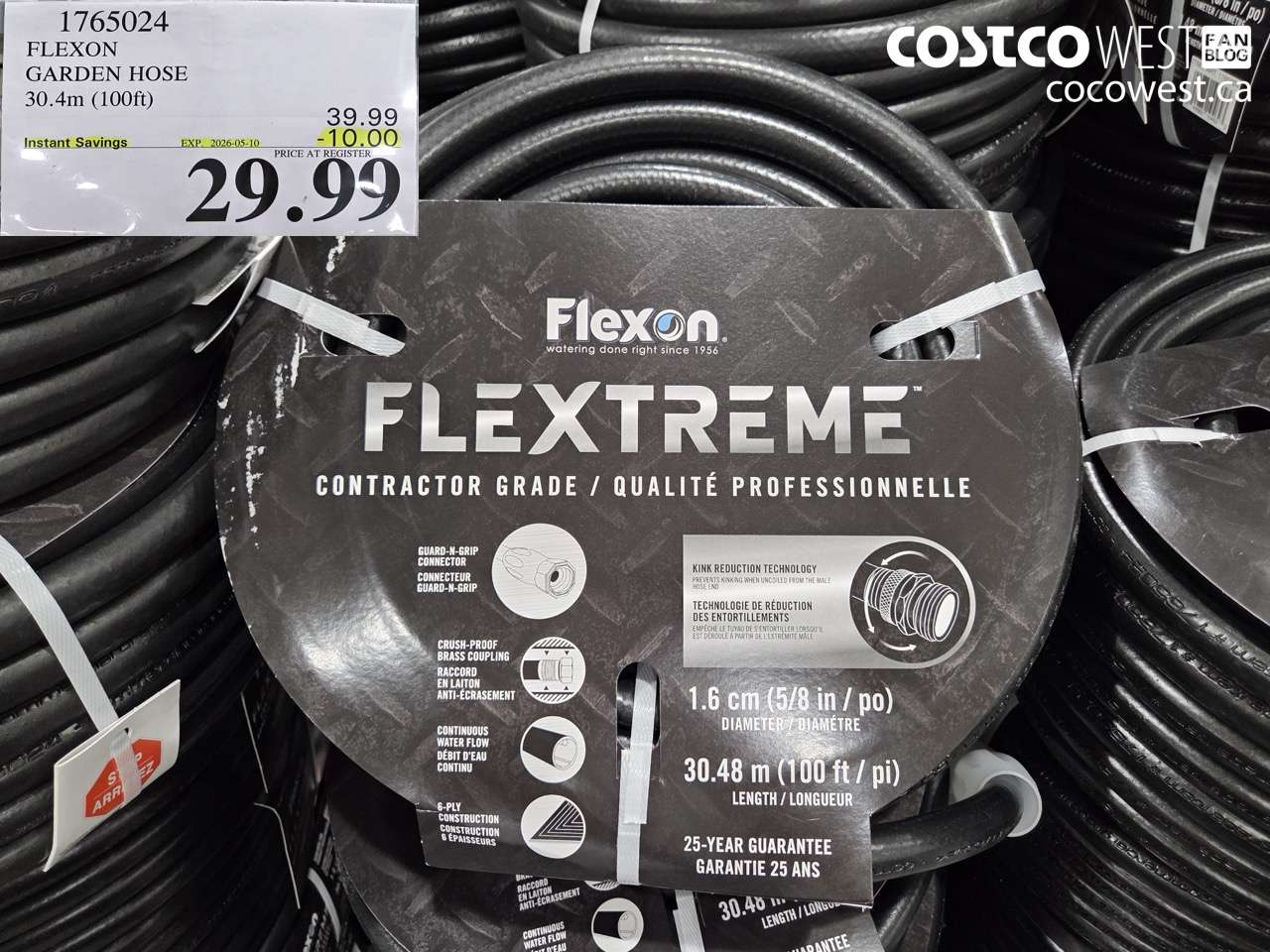 1765024 FLEXON GARDEN HOSE 30.4M (100FT) ($10.00 INSTANT SAVINGS EXPIRES ON 2026-05-10) $29.99
