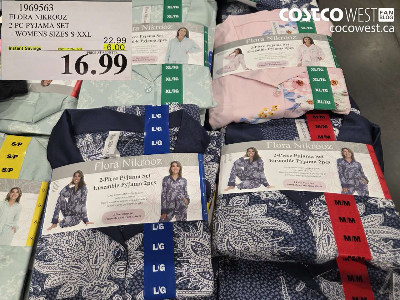 1969563 FLORA NIKROOZ 2 PC PYJAMA SET WOMENS SIZES S-XXL ($6.00 INSTANT SAVINGS EXPIRES ON 2026-05-31) $16.99