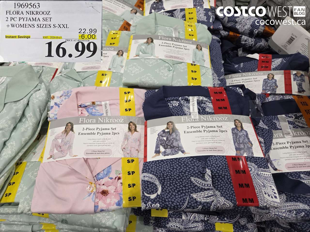 1969563 FLORA NIKROOZ 2 PC PYJAMA SET + WOMENS SIZES S-XXL ($6.00 INSTANT SAVINGS EXPIRES ON 2026-05-17) $16.99