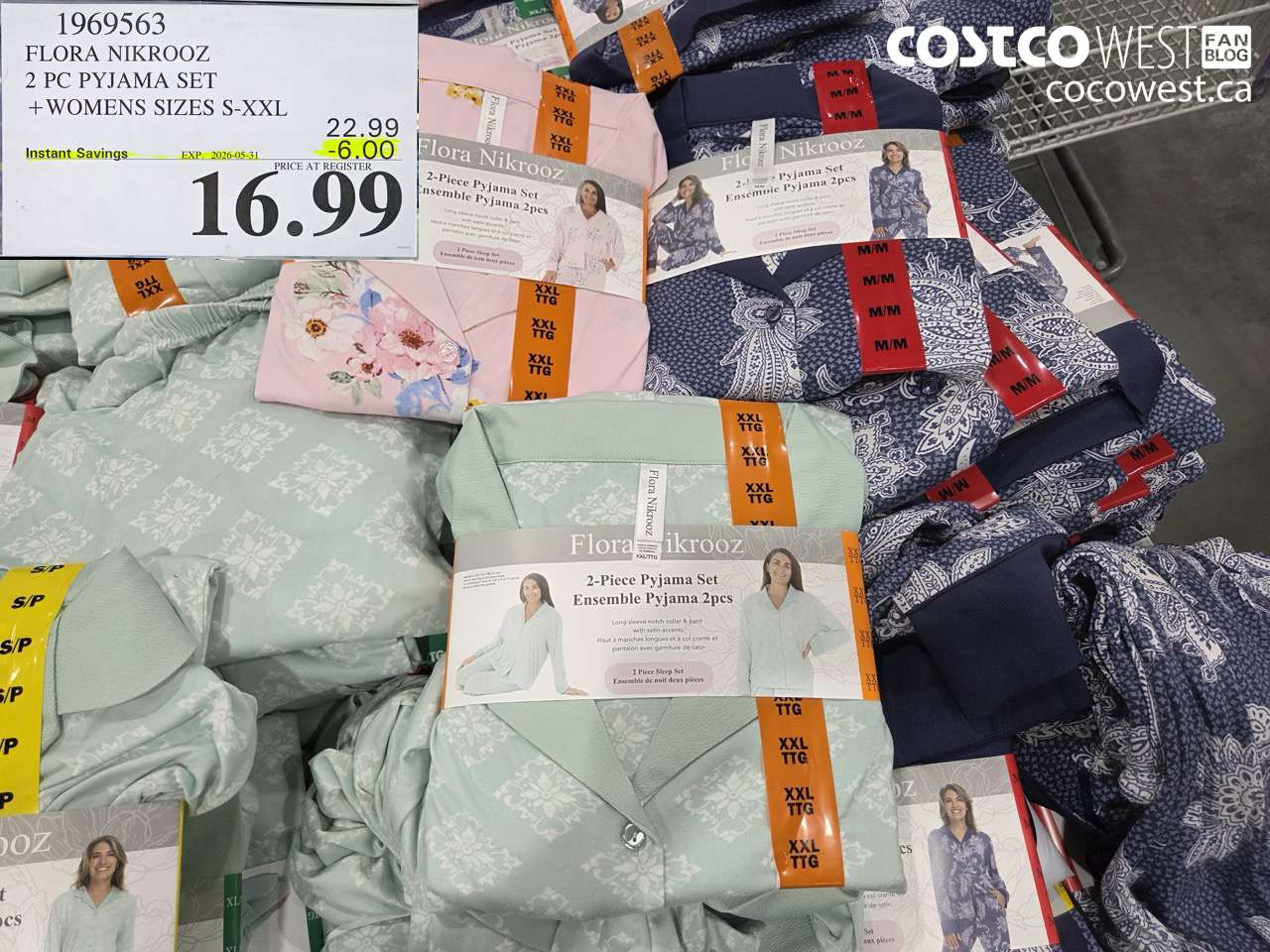 1969563 FLORA NIKROOZ 2 PC PYJAMA SET + WOMENS SIZES S-XXL ($6.00 INSTANT SAVINGS EXPIRES ON 2026-05-31) $16.99