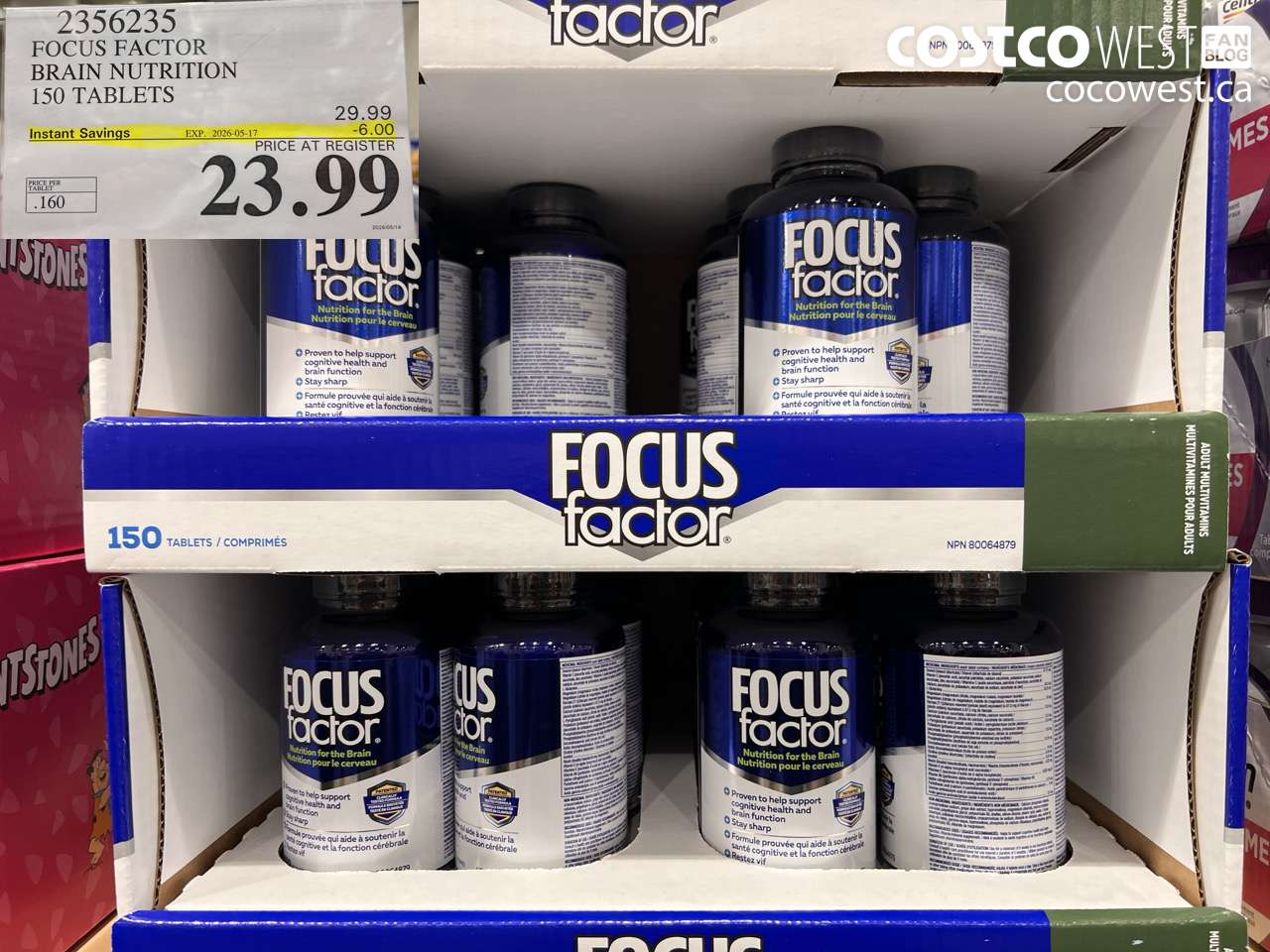 2356235 FOCUS FACTOR BRAIN NUTRITION 150 TABLETS ($6.00 INSTANT SAVINGS EXPIRES ON 2026-05-17) $23.99