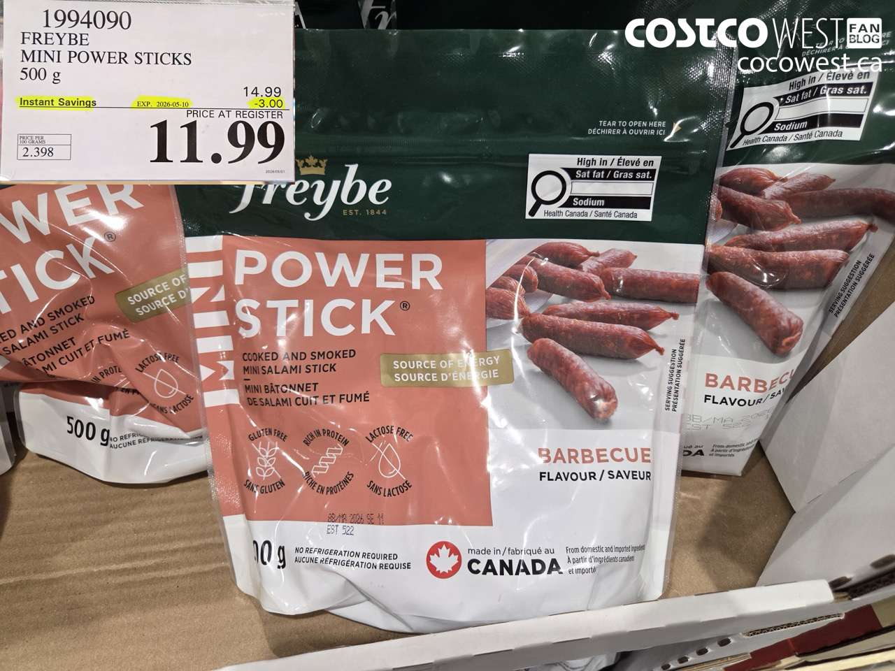 1994090 FREYBE MINI POWER STICKS 500 G ($3.00 INSTANT SAVINGS EXPIRES ON 2026-05-10) $11.99