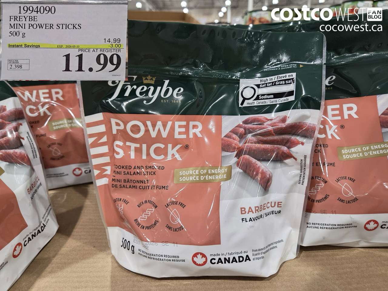 1994090 FREYBE MINI POWER STICKS 500 G ($3.00 INSTANT SAVINGS EXPIRES ON 2026-05-10) $11.99
