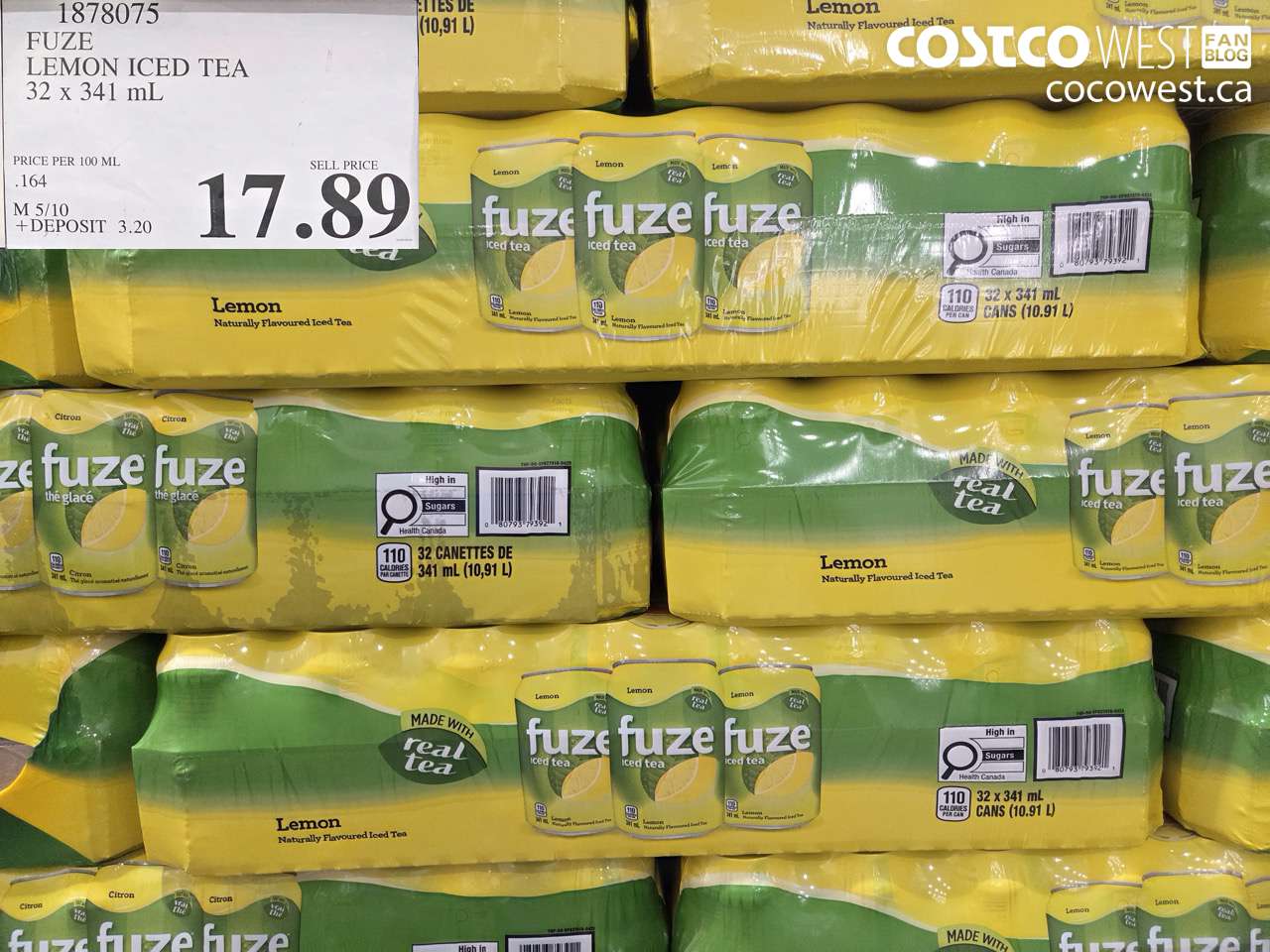 1878075 FUZE LEMON ICED TEA 32 X 341 ML $17.89
