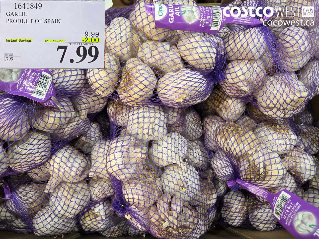 1641849 GARLIC PRODUCT OF SPAIN ($2.00 INSTANT SAVINGS EXPIRES ON 2026-05-31) $7.99