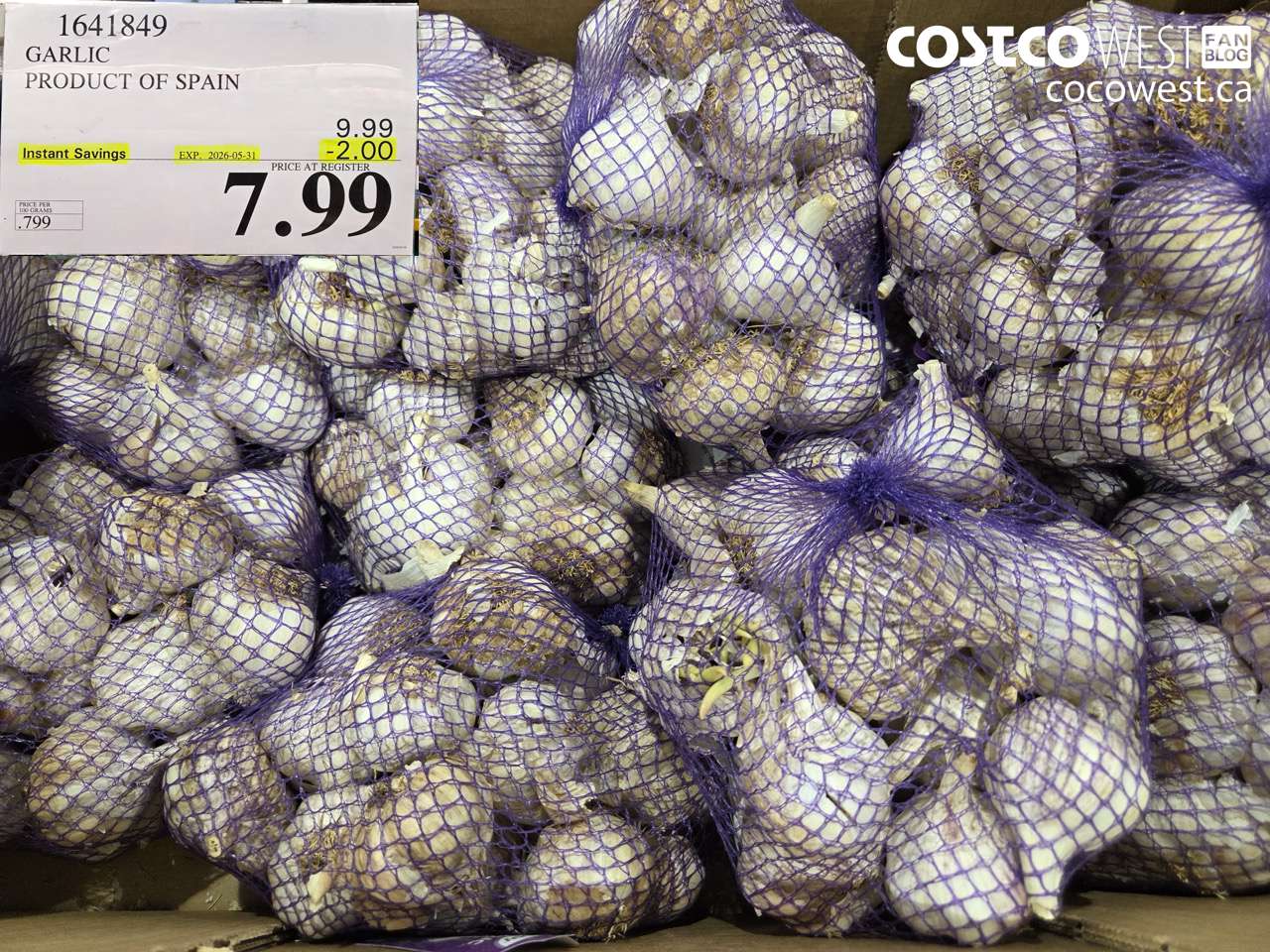 1641849 GARLIC PRODUCT OF SPAIN ($2.00 INSTANT SAVINGS EXPIRES ON 2026-05-31) $7.99
