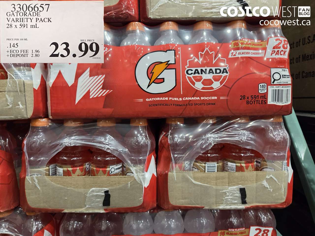 3306657 GATORADE VARIETY PACK 28 X 591 ML $23.99