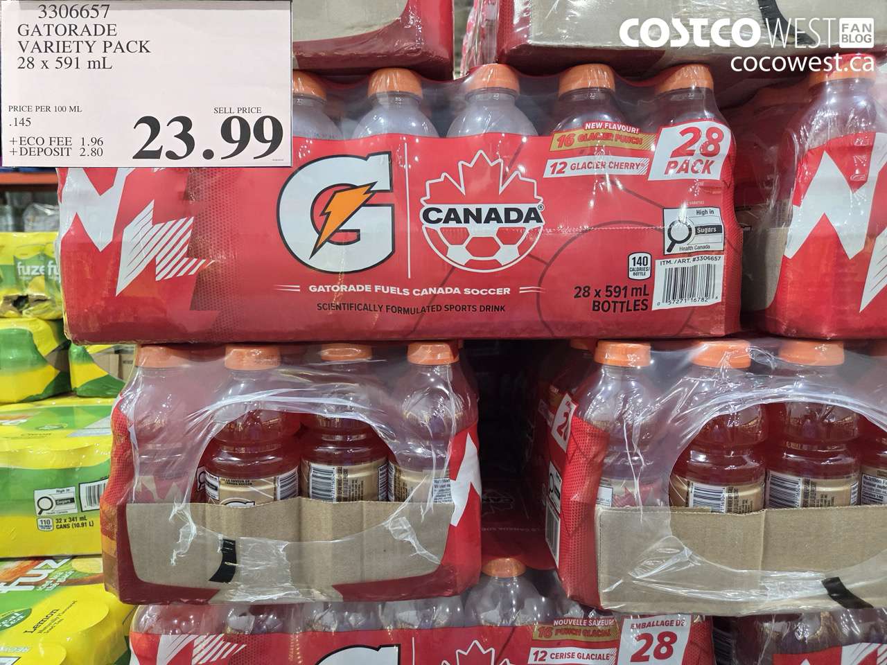3306657 GATORADE VARIETY PACK 28 X 591 ML $23.99