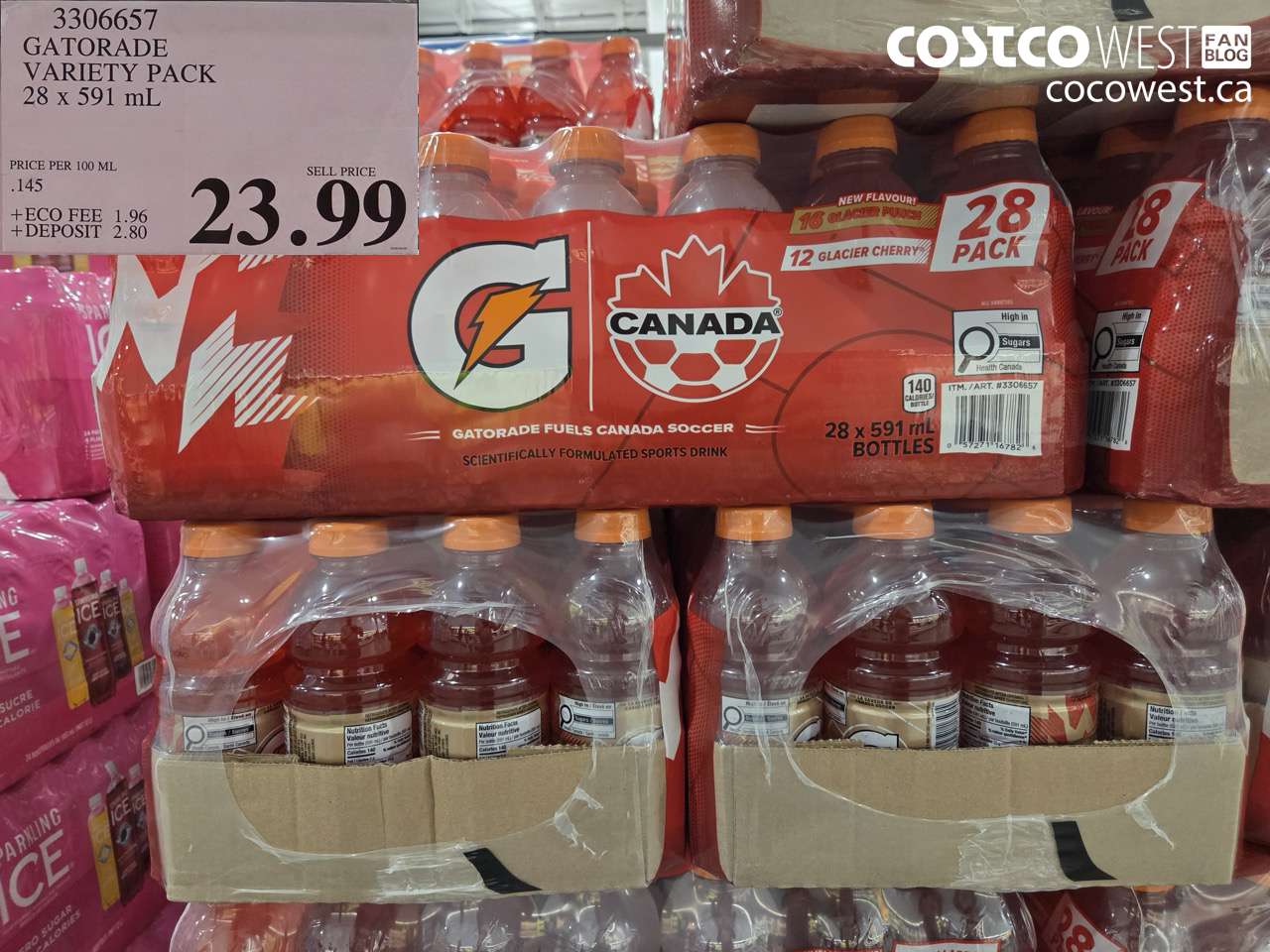3306657 GATORADE VARIETY PACK 28 x 591 ML $23.99