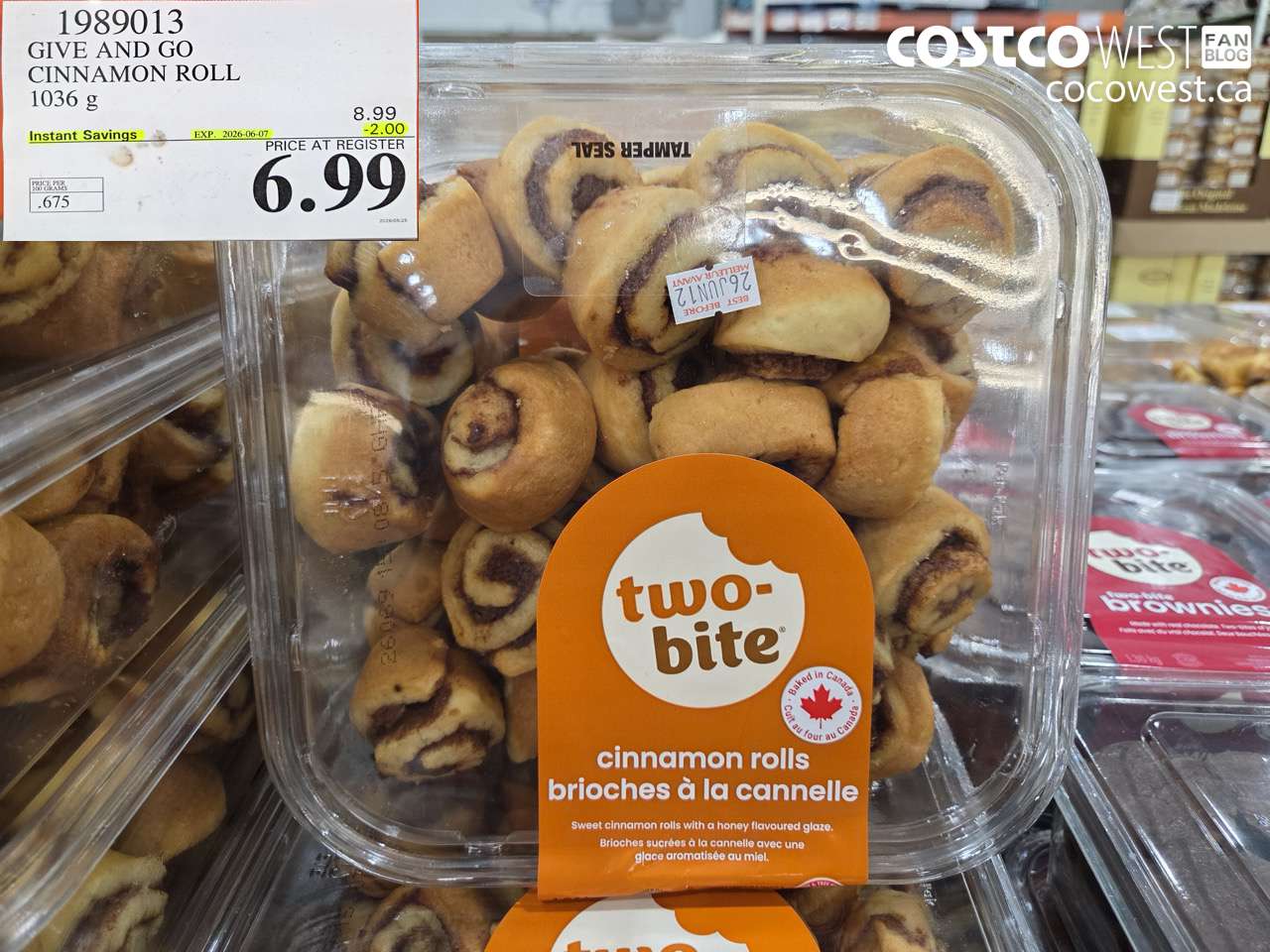 1989013 GIVE AND GO CINNAMON ROLL 1036 G ($2.00 INSTANT SAVINGS EXPIRES ON 2026-06-07) $6.99