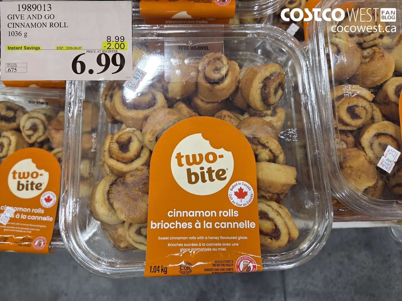 1989013 GIVE AND GO CINNAMON ROLL 1036 G ($2.00 INSTANT SAVINGS EXPIRES ON 2026-06-07) $6.99