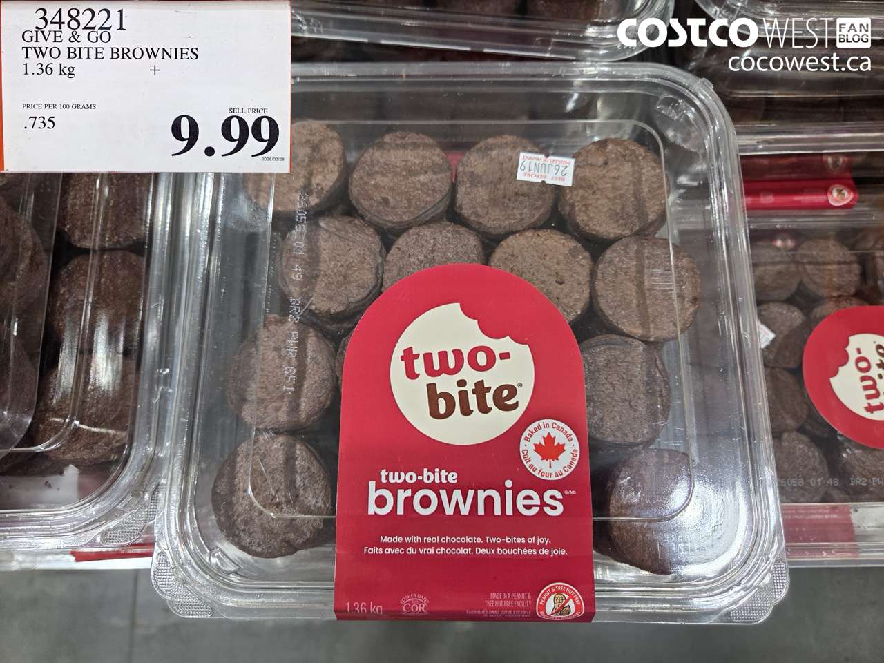 348221 GIVE & GO TWO BITE BROWNIES 1.36 KG $9.99