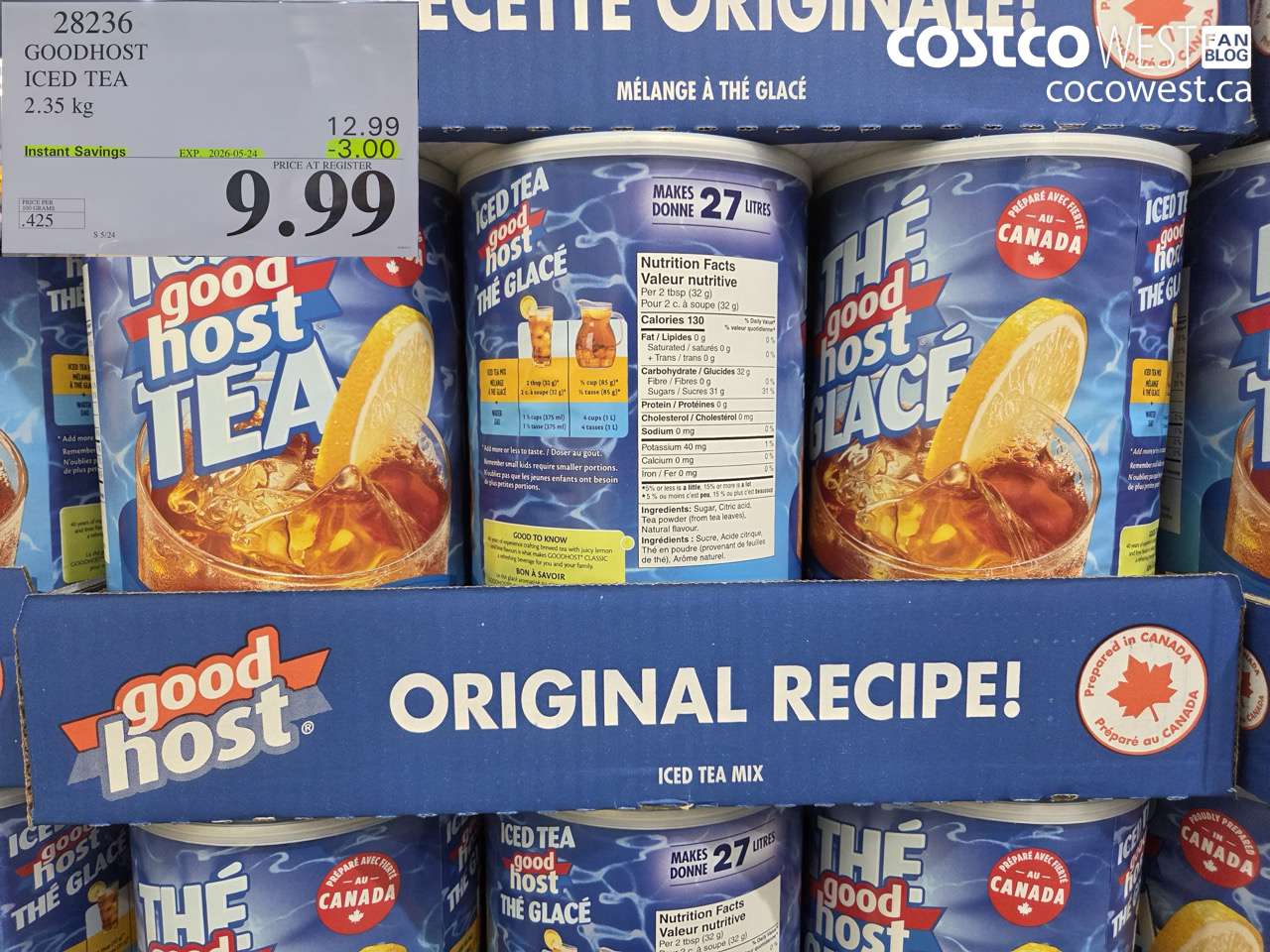28236 GOODHOST ICED TEA 2.35 KG ($3.00 INSTANT SAVINGS EXPIRES ON 2026-05-24) $9.99