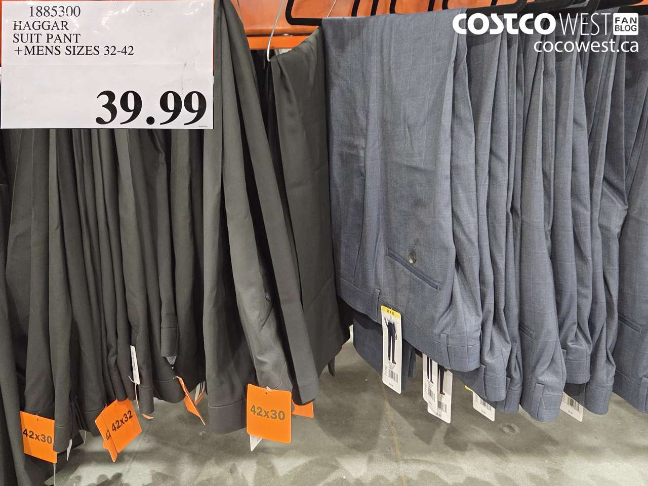 1885300 HAGGAR SUIT PANT + MENS SIZES 32-42 $39.99