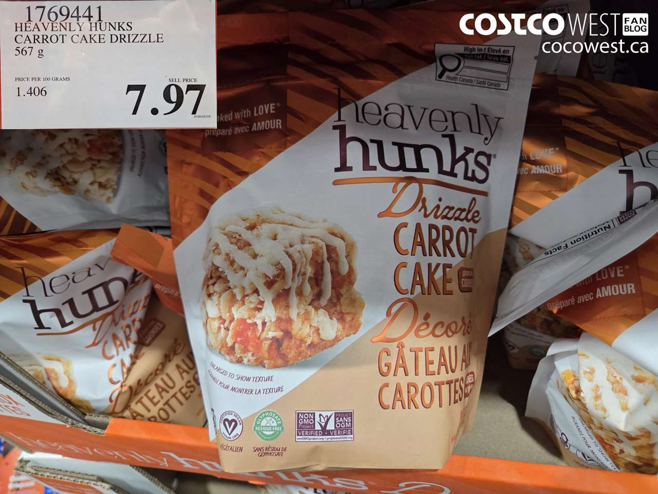 1769441 HEAVENLY HUNKS CARROT CAKE DRIZZLE 567 G $7.97