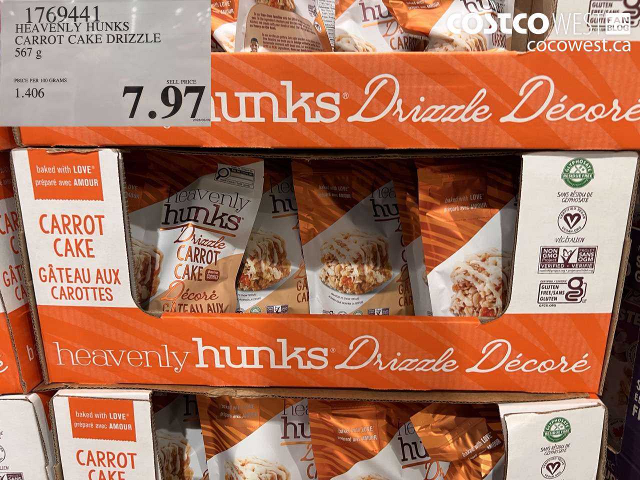 1769441 HEAVENLY HUNKS CARROT CAKE DRIZZLE 567 G $7.97