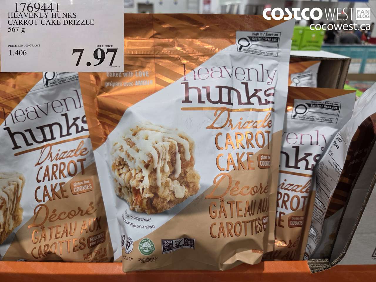 1769441 HEAVENLY HUNKS CARROT CAKE DRIZZLE 567 G $7.97