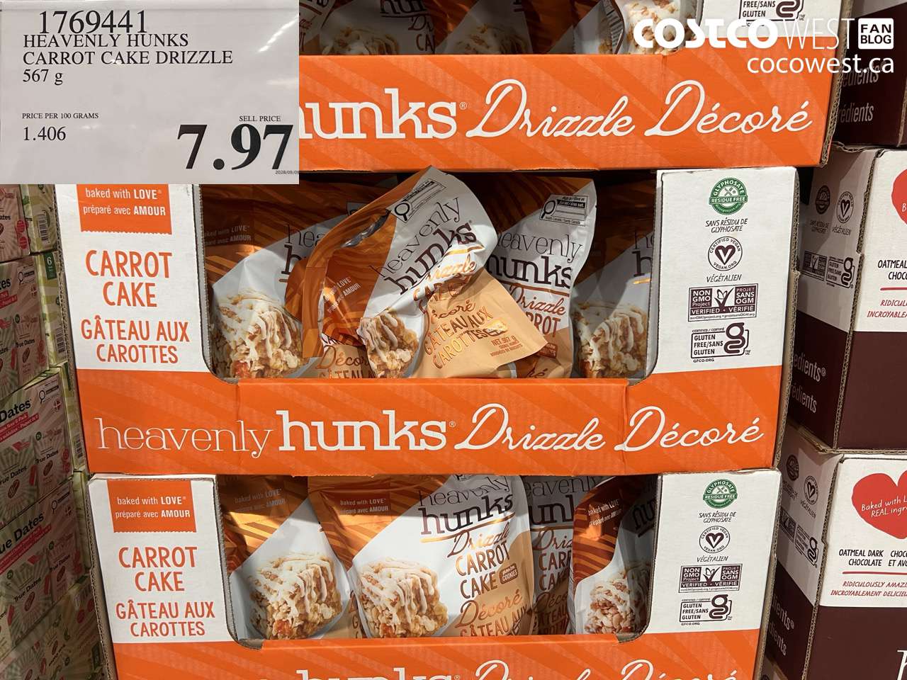 1769441 HEAVENLY HUNKS CARROT CAKE DRIZZLE 567 G $7.97