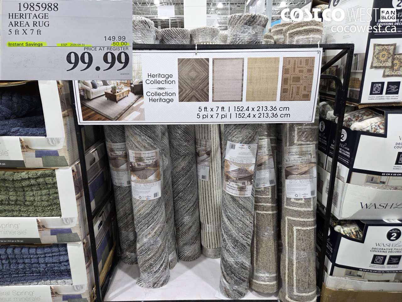 1985988 HERITAGE AREA RUG 5 FT X 7 FT ($50.00 INSTANT SAVINGS EXPIRES ON 2026-05-31) $99.99