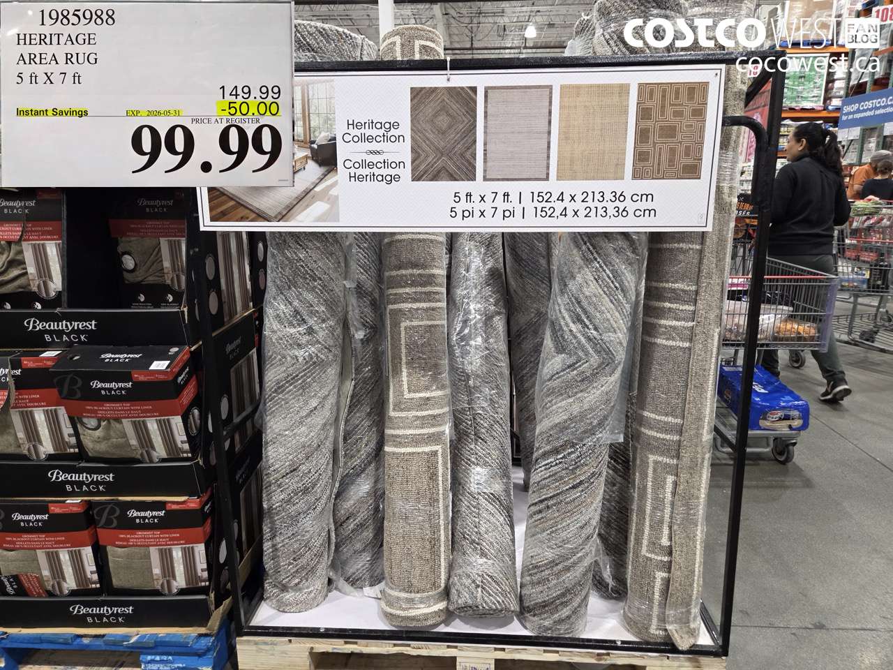 1985988 HERITAGE AREA RUG 5 FT X 7 FT ($50.00 INSTANT SAVINGS EXPIRES ON 2026-05-31) $99.99