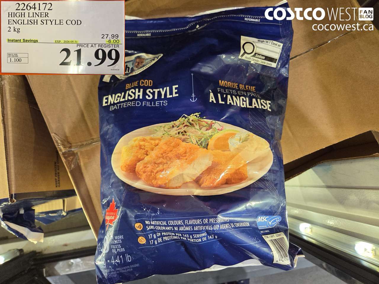 2264172 HIGH LINER ENGLISH STYLE COD 2 KG ($6.00 INSTANT SAVINGS EXPIRES ON 2026-05-31) $21.99
